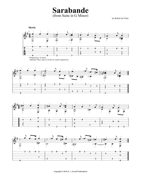 Free Sheet Music Suite In G Minor Sarabande