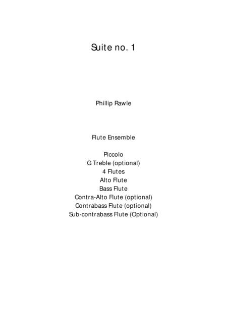 Suite No 1 Sheet Music