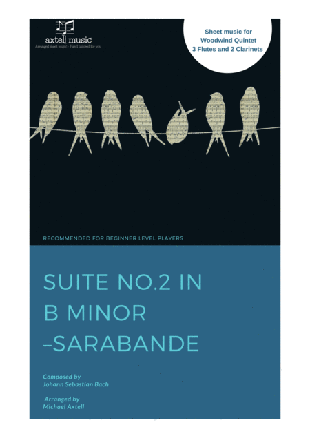 Suite No 2 In B Minor Sarabande By Johann Sebastian Bach Sheet Music