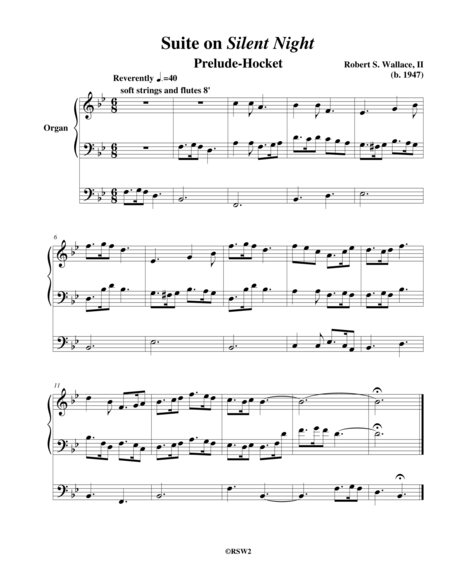 Free Sheet Music Suite On Silent Night