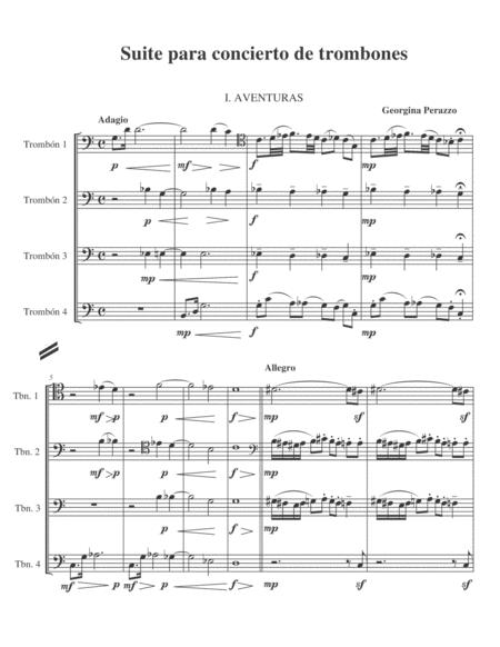 Free Sheet Music Suite Para Cuarteto De Trombones