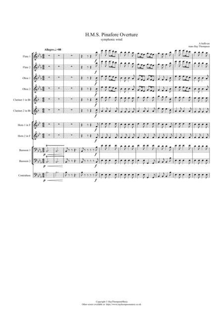 Sullivan Overture To H M Pinafore Symphonic Wind Sheet Music