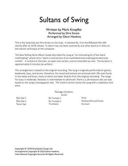 Free Sheet Music Sultans Of Swing