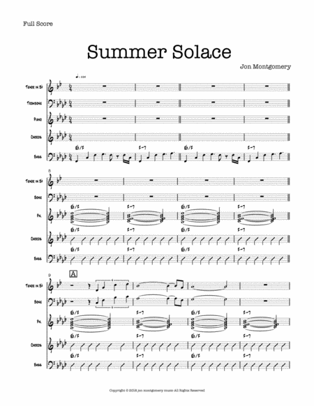 Summer Solace Sheet Music