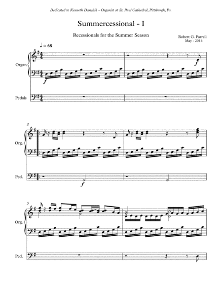 Free Sheet Music Summercessional 1