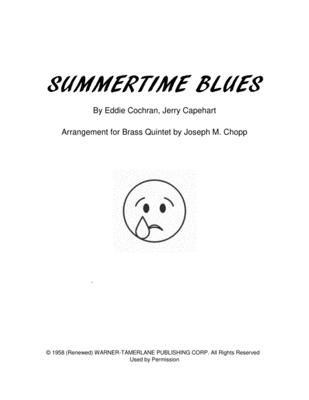 Summertime Blues Sheet Music