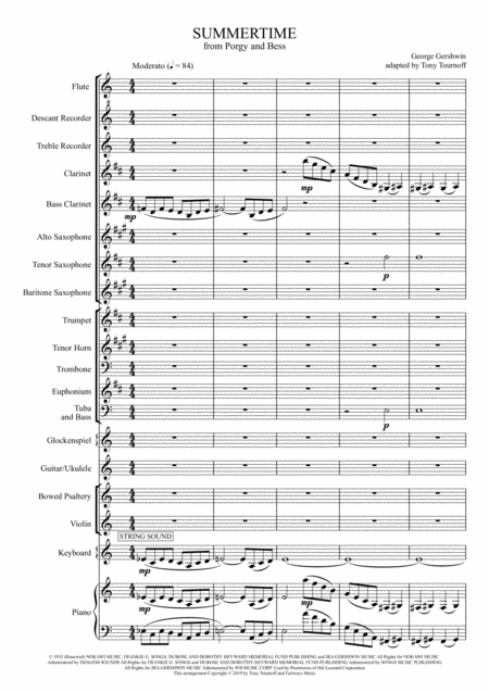 Summertime Mixed Ensemble Sheet Music