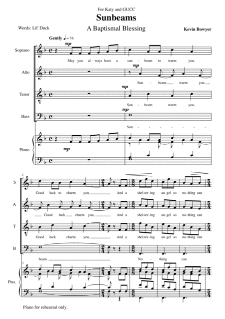 Sunbeams Sheet Music