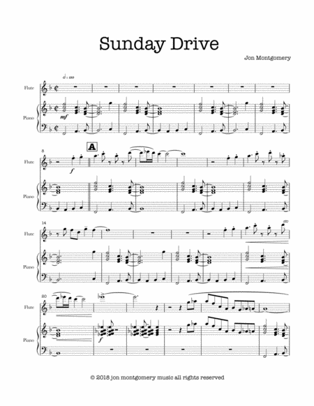 Free Sheet Music Sunday Drive