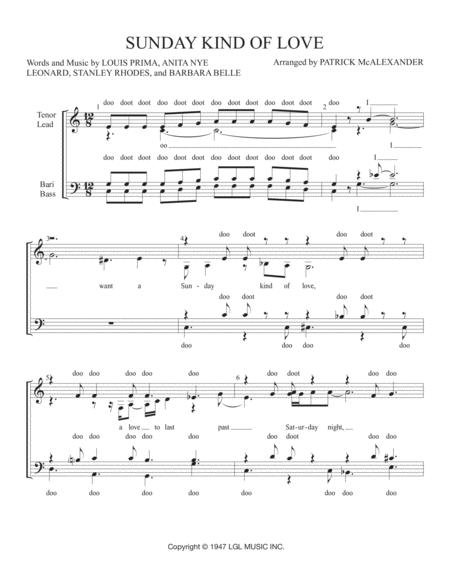 Sunday Kind Of Love Sheet Music