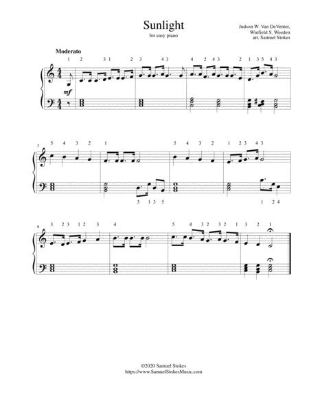 Sunlight For Easy Piano Sheet Music