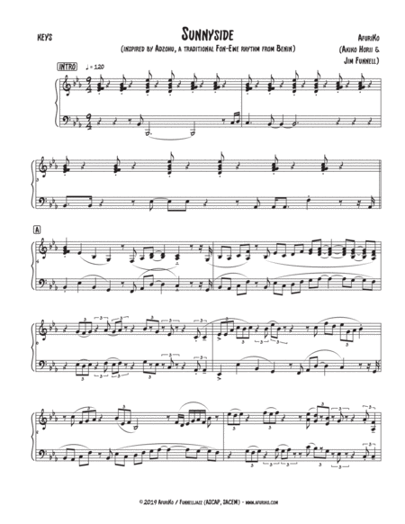 Free Sheet Music Sunnyside Keys