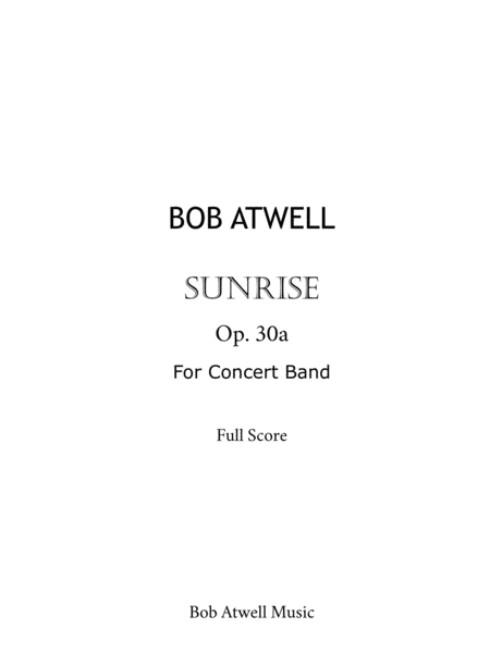 Free Sheet Music Sunrise Band Version