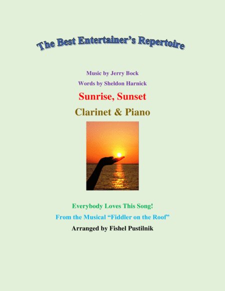 Sunrise Sunset For Clarinet And Piano Jazz Pop Version Video Sheet Music