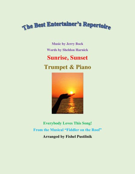 Sunrise Sunset For Trumpet And Piano Jazz Pop Version Video Sheet Music