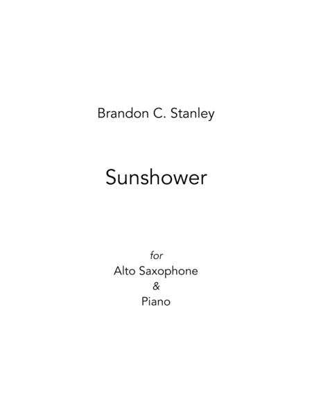 Free Sheet Music Sunshower