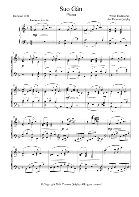 Free Sheet Music Suo Gn