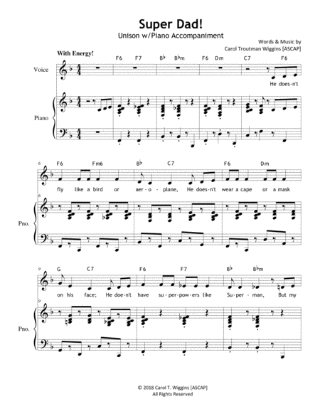 Super Dad Sheet Music