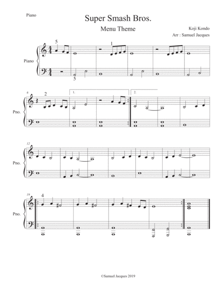 Free Sheet Music Super Mario Bros Main Title