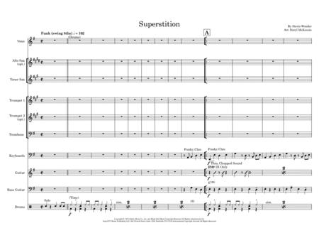 Free Sheet Music Superstition Vocal With Small Band 3 5 Horns Key Of Em