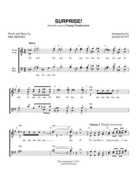 Free Sheet Music Surprise From Young Frankenstein