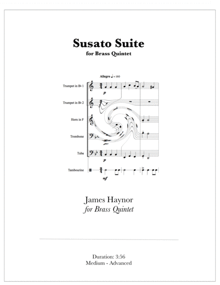 Free Sheet Music Susato Suite For Brass Quintet