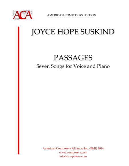 Suskind Passages Voice Piano Sheet Music