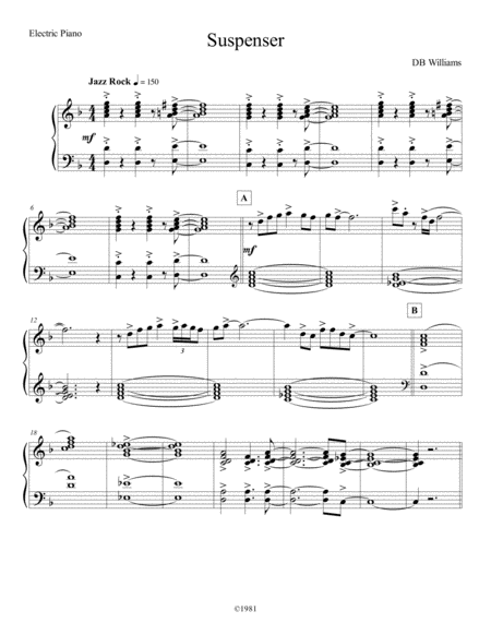 Suspenser Flute Piano Keyboard Synth Page 1