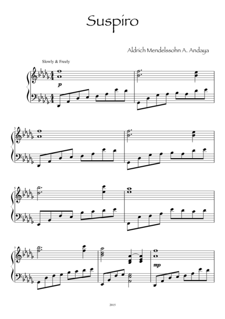 Free Sheet Music Suspiro