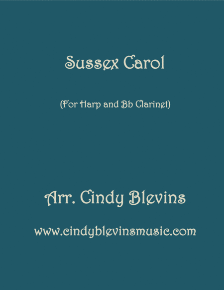 Sussex Carol Arranged For Harp And Bb Clarinet Sheet Music