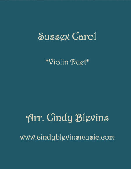 Sussex Carol For Violin Duet Sheet Music