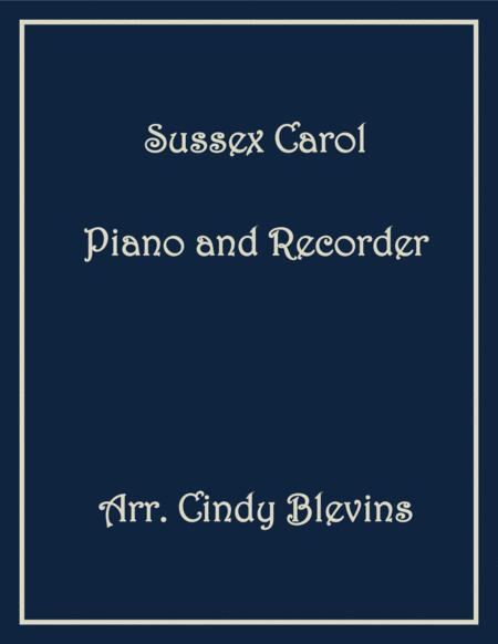 Sussex Carol Piano And Recorder Sheet Music