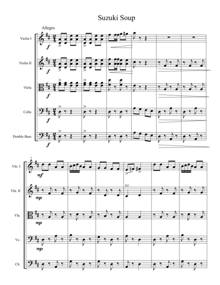 Suzuki Soup Sheet Music