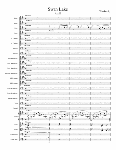 Swan Lake For Full Orchestra Sheet Music