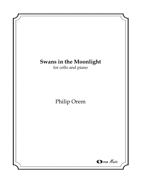 Swans In The Moonlight Sheet Music