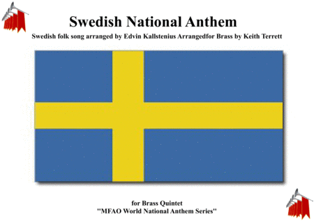 Swedish National Anthem Du Gamla Du Fria For Brass Quintet Sheet Music