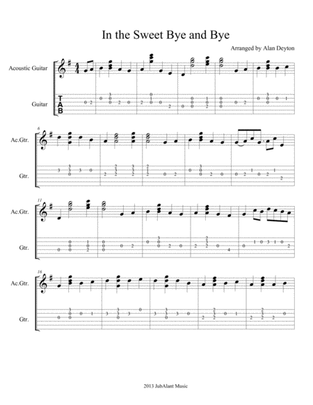 Free Sheet Music Sweet Bye And Bye