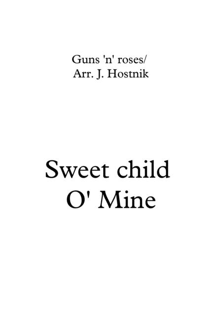 Sweet Child O Mine Accordion Orchestra Score Sheet Music