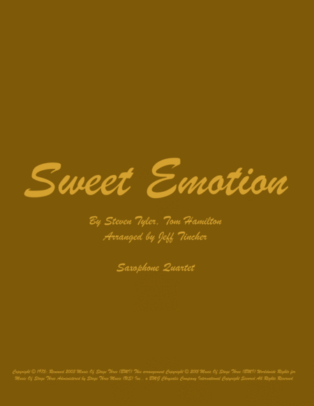 Free Sheet Music Sweet Emotion