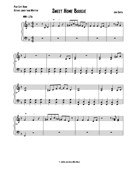 Free Sheet Music Sweet Home Boogie