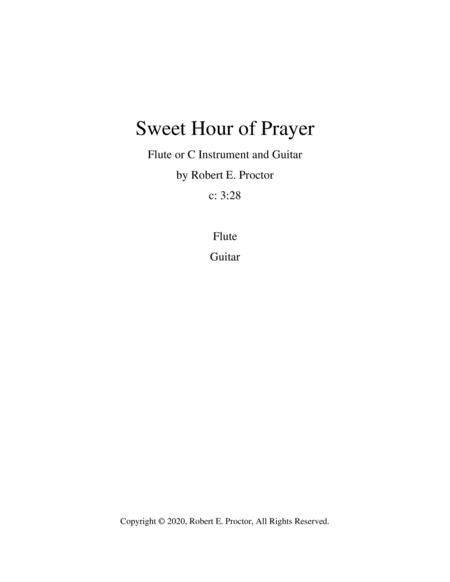 Free Sheet Music Sweet Hour Of Prayer For Flute C Instrument And Guitar