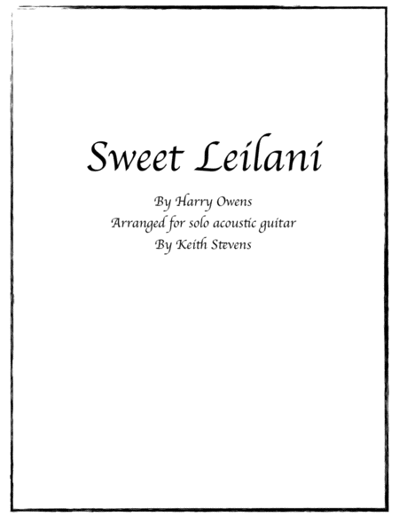 Sweet Leilani Sheet Music