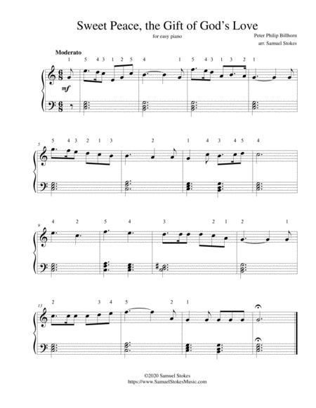 Sweet Peace The Gift Of Gods Love For Easy Piano Sheet Music