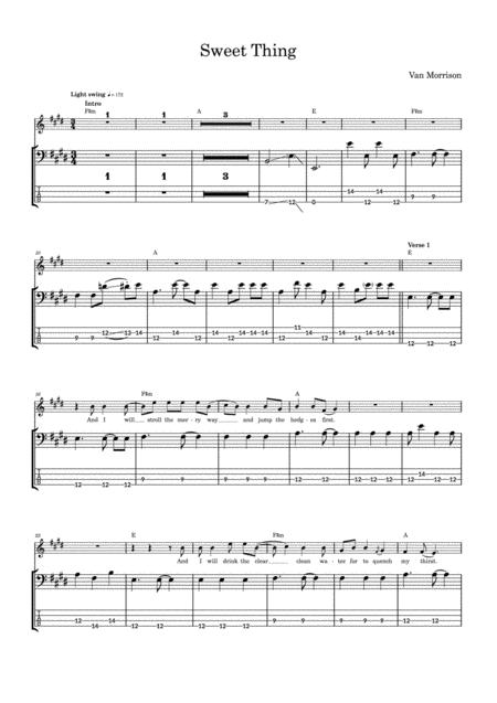 Sweet Thing Sheet Music