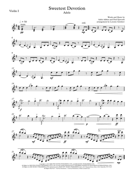 Sweetest Devotion Sheet Music