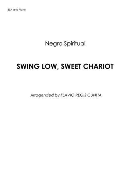 Swing Low Sweet Chariot Ssa A Cappella Sheet Music