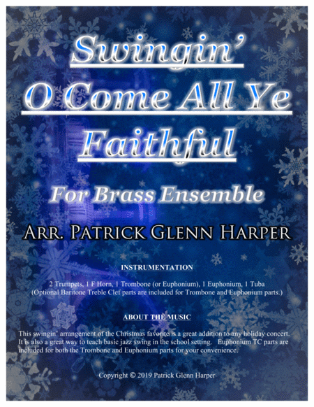 Swingin O Come All Ye Faithful For Brass Ensemble Sheet Music