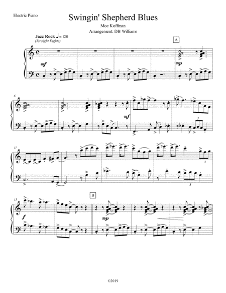 Swingin Shepherd Blues Electric Piano Sheet Music