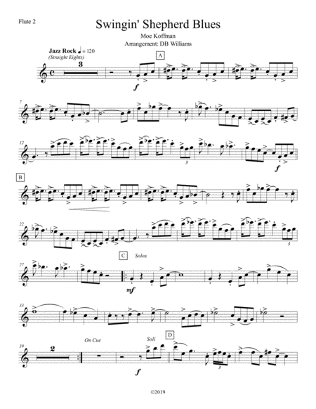 Swingin Shepherd Blues Flute 2 Sheet Music