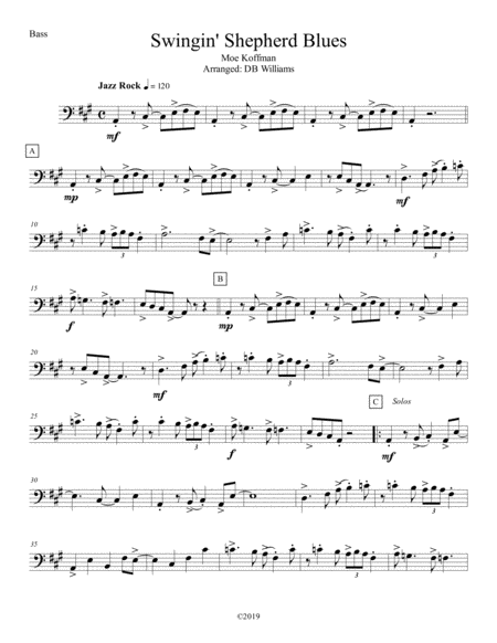 Swingin Shepherd Blues Strings Bass Sheet Music